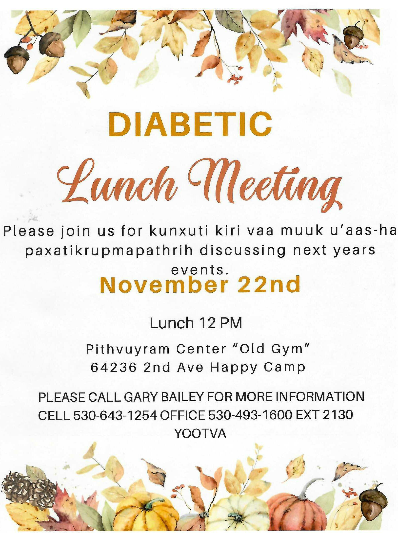 2024 Diabetic Lunch Meeting